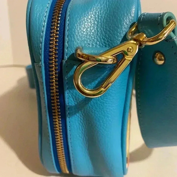 Hand painted multicolor leather shoulder handbag - Picture 8 of 8